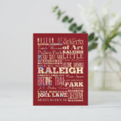Carte Postale Lieux célèbres de Raleigh, Caroline du Nord. (Debout devant)