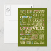 Carte Postale Lieux de Louisville, Kentucky. (Devant / Derrière)