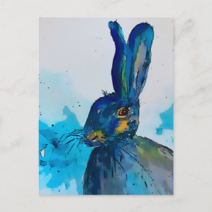 Carte Postale Lièvre Aquarelle