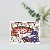 Carte Postale Lièvre coloré (Debout devant)