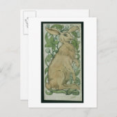 Carte Postale Lièvre (p/c sur papier) (Devant / Derrière)