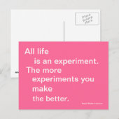 Carte postale Life Experiment Quotable (Devant / Derrière)