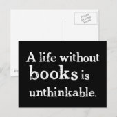 Carte postale Life Without Books (Devant / Derrière)