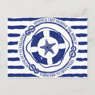 Carte Postale Lifebuoy Et Starfish