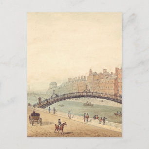 Carte Postale Liffey Bridge à Dublin par Samuel Frederick Brocas