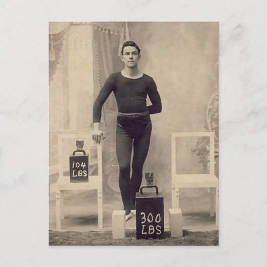 Carte Postale Lifter poids vintage (Devant)