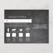 Carte Postale Light Aqua Blue Mason Jar Chalkboard Mariage (Dos)