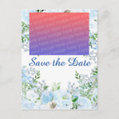 Carte Postale Light blue floral (Devant)