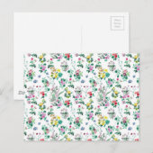 Carte Postale Light Floral Pattern (Devant / Derrière)