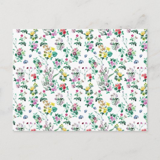 Carte Postale Light Floral Pattern (Devant)