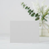 Carte Postale Light Gray Post Card Personalized Greeting Design (Debout devant)