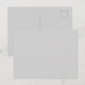 Carte Postale Light Gray Post Card Personalized Greeting Design (Devant / Derrière)