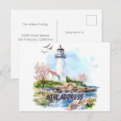 Carte Postale Light House  We Moved New Home Moving New Root (Devant / Derrière)