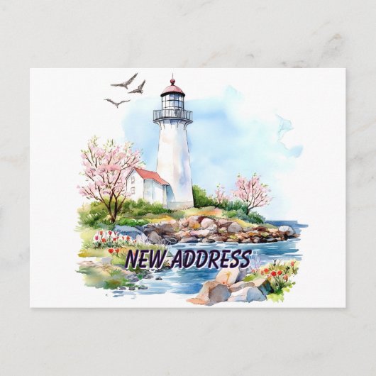 Carte Postale Light House  We Moved New Home Moving New Root (Devant)