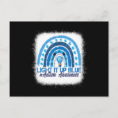 Carte Postale Light It Up Blue Rainbow (Devant)