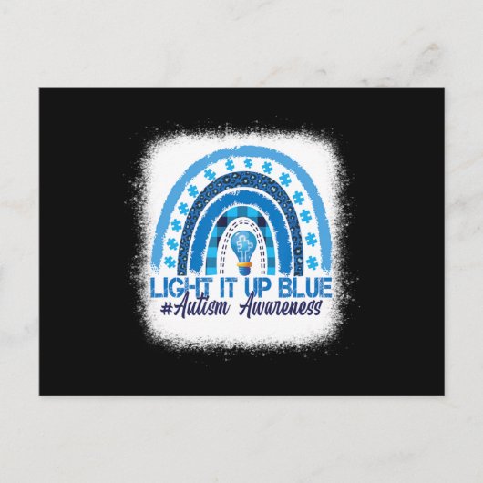 Carte Postale Light It Up Blue Rainbow (Devant)