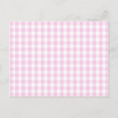 Carte Postale light pink and white gingham pattern preppy girly (Devant)