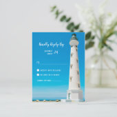 Carte Postale Lighthouse Aruba Destination Wedding RSVP (Debout devant)