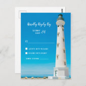 Carte Postale Lighthouse Aruba Destination Wedding RSVP (Devant / Derrière)