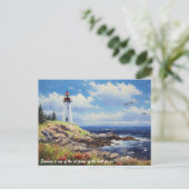 Carte Postale Lighthouse Beach Et Bird (Debout devant)