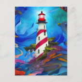 Carte postale Lighthouse ina Storm (Devant)