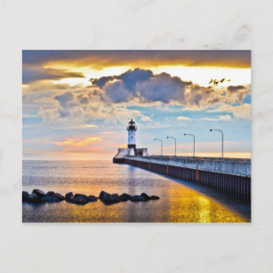 Carte Postale Lighthouse Lake Superior