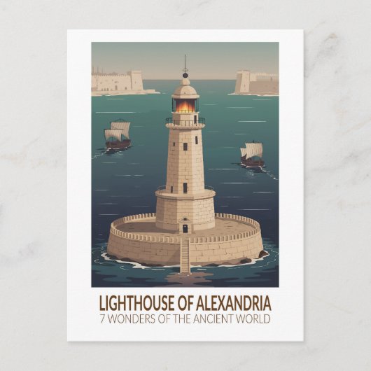 Carte Postale Lighthouse of Alexandria 7 Wonders of the World (Devant)