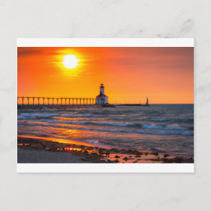 Carte Postale Lighthouse Sunset