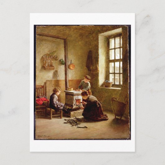 Carte Postale Lighting the Stove, 1886 (Devant)