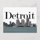 Carte Postale Ligne aérienne de Detroit MI avec Detroit dans le  (Devant)