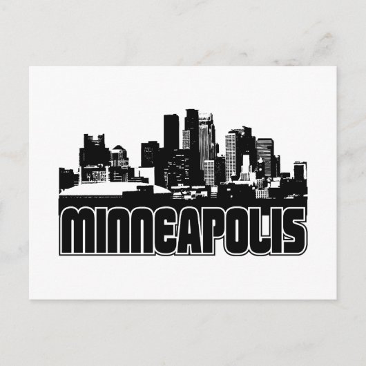 Carte Postale Ligne aérienne de Minneapolis (Devant)