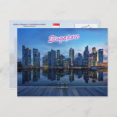 Carte Postale Ligne aérienne du quartier central des affaires de (Devant / Derrière)