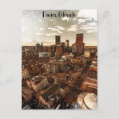 Carte Postale Ligne aérienne minimale Denver Colorado (Devant)