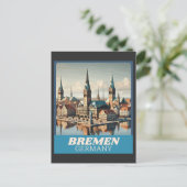 Carte Postale Ligne aérienne Retro Bremen (Debout devant)