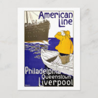 LIGNE AMÉRICAINE - Design d'affiche Vintage voyage