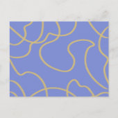 Carte Postale Ligne Art : Or sur bleu (Devant)