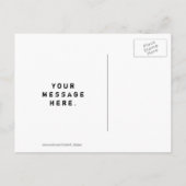 Carte Postale Ligne bleue mince (Dos)