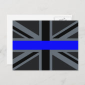 Carte Postale Ligne bleue mince Union Jack (Devant / Derrière)