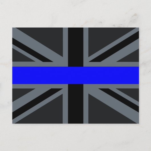 Carte Postale Ligne bleue mince Union Jack (Devant)