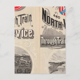 Carte Postale Ligne Chicago et North Western