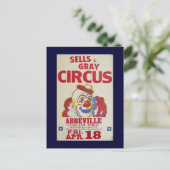 Carte Postale ligne cirque - Ventes et cirque gris - (Debout devant)
