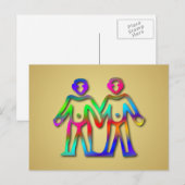 Carte Postale Ligne couleur du panneau Gemini Zodiac Star (Devant / Derrière)