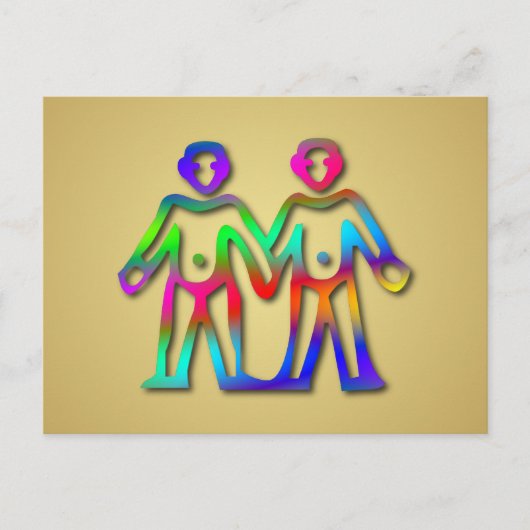 Carte Postale Ligne couleur du panneau Gemini Zodiac Star (Devant)