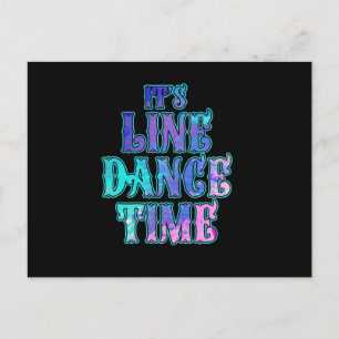 Carte Postale Ligne Danse Heure Ligne Danser Rodéo Boots Cadeau