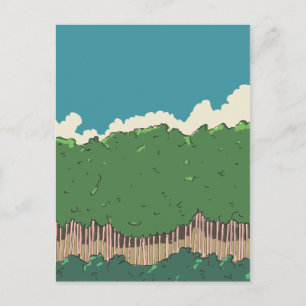 Carte Postale Ligne d'arbres