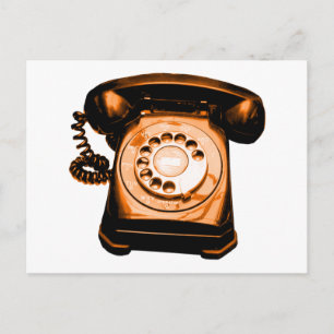 Carte Postale Ligne d'assistance téléphonique en orange