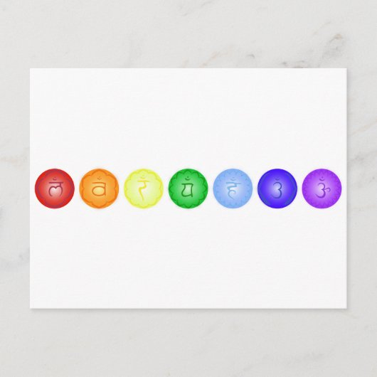Carte Postale Ligne de 7 chakras (Devant)