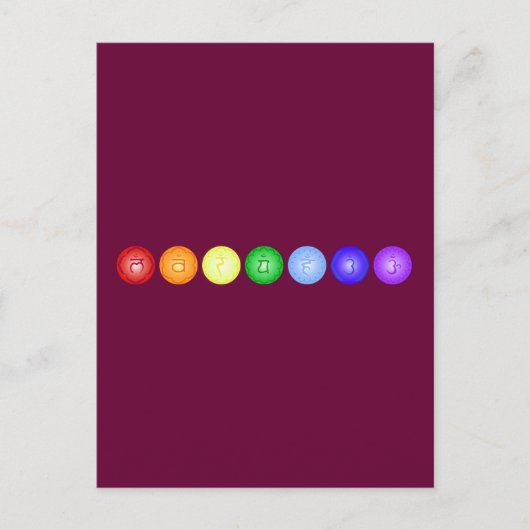 Carte Postale Ligne de 7 chakras (Devant)