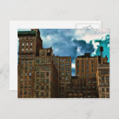 Carte Postale Ligne de bâtiments à New York (Devant / Derrière)