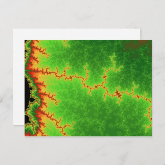 Carte postale Ligne de défaillance verte (Devant / Derrière)